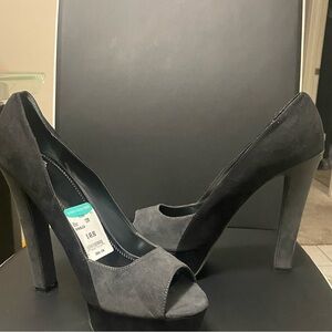 Elegant Black Peep-Toe High Heels